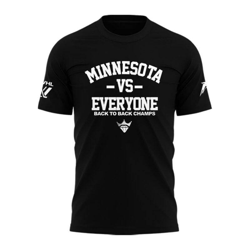 Special 2025 Back 2 Back Champions Minnesota Frost T-Shirt - Image 2