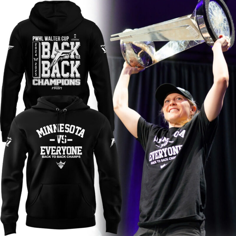 Special New Black And White Minnesota Vs Everyone Hoodie