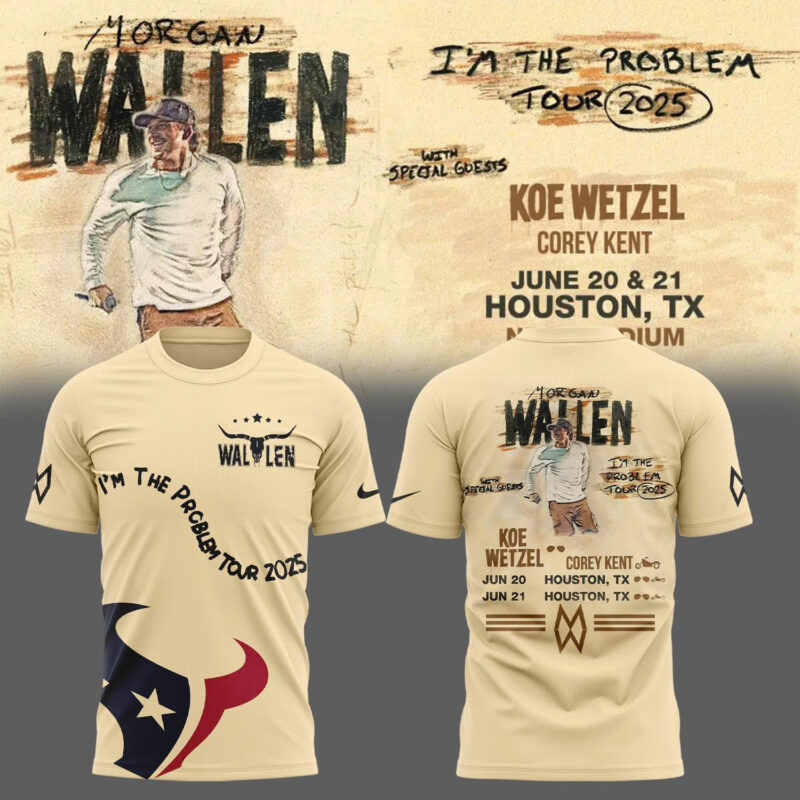 Exclusive Versio Morgan Wallen x Houston Texans Tshirt 2025