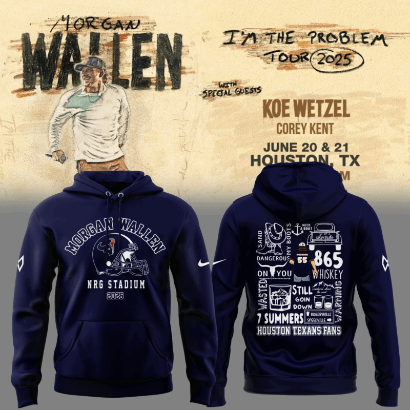 Exclusive Versio Morgan Wallen x Houston Texans Hoodie 2025