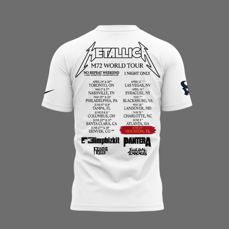 Exclusive Versio M72 World Tour x Houston Texans Tshirt 2025 - Image 3
