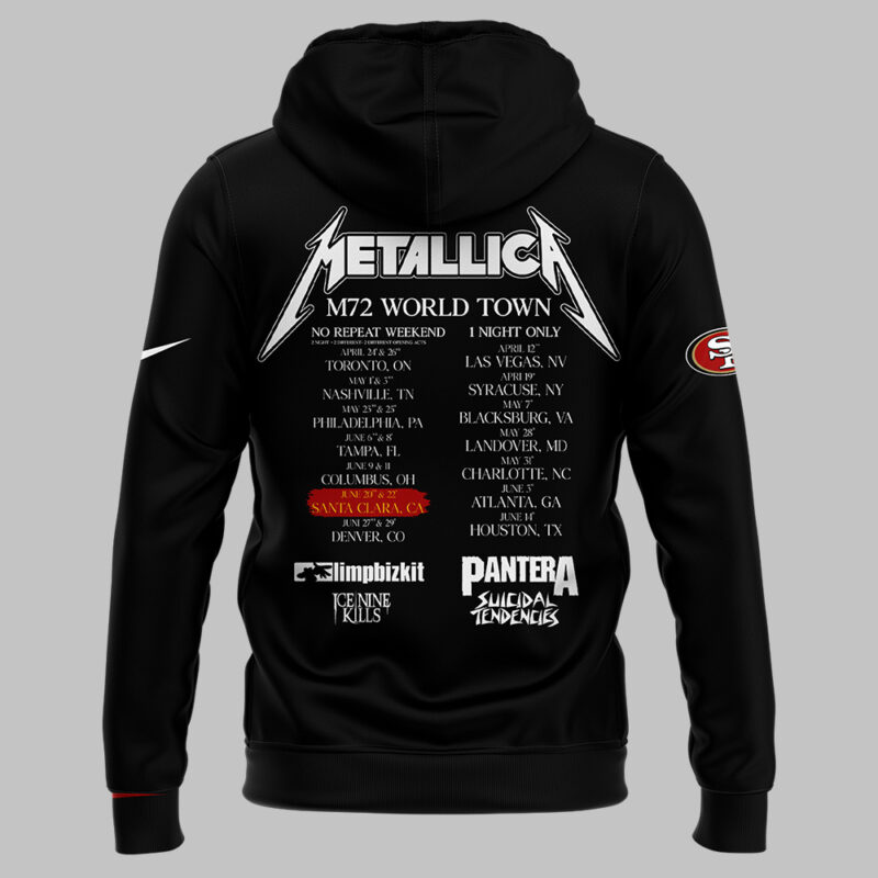 Exclusive Versio M72 World Tour x San Francisco 49ers Black ZipHoodie 2025 - Image 3