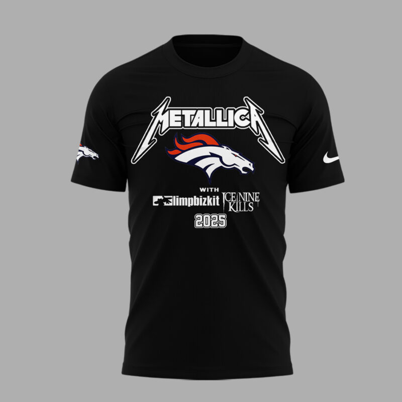 Exclusive Versio M72 World Tour x Denver Broncos Black Tshirt 2025 - Image 2