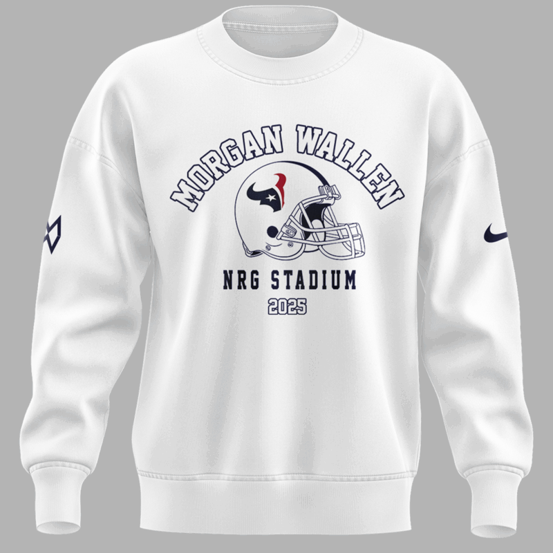 Exclusive Versio Morgan Wallen x Houston Texans White Sweat 2025 - Image 2