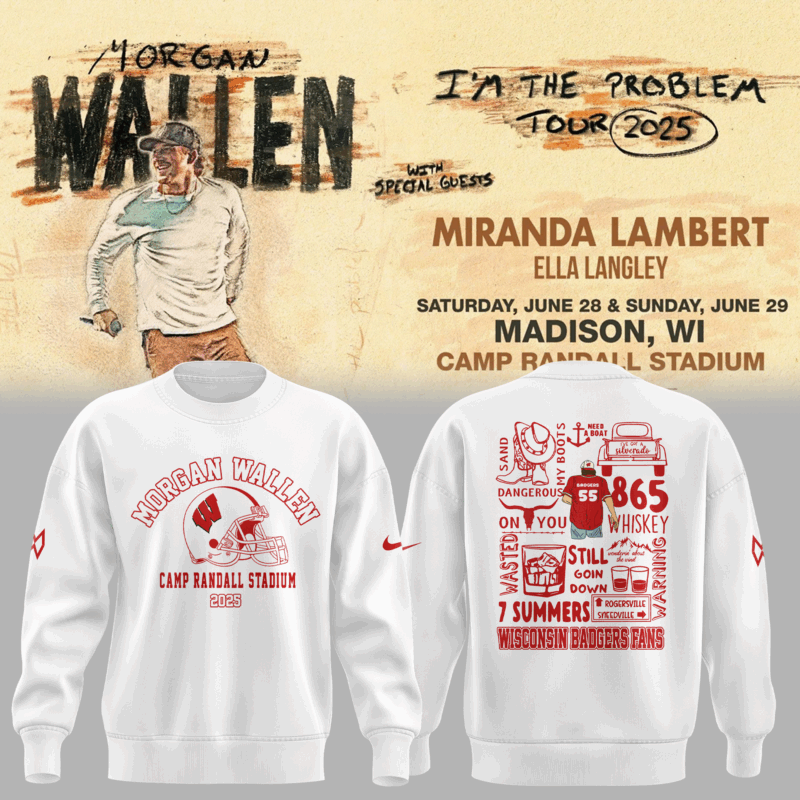 Exclusive Versio Morgan Wallen x Wisconsin Football Sweat 2025