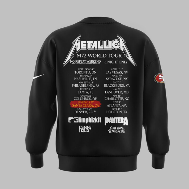 Exclusive Versio M72 World Tour x San Francisco 49ers Black Sweat 2025 - Image 3