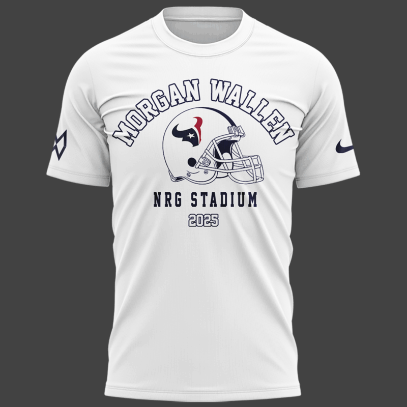Exclusive Versio Morgan Wallen x Houston Texans White Tshirt 2025 - Image 2