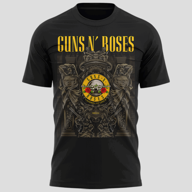 Limited Edition Guns N' Roses World Tour to Portugal 2025 Tshirt - Image 2