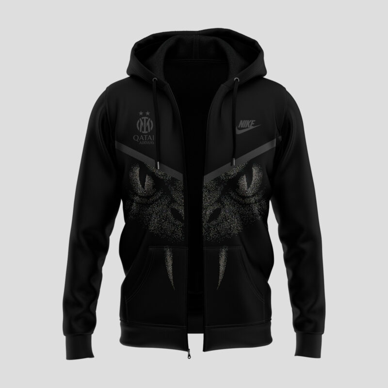 Limited Edition Inter Milan UCL Final Nike Zip Hoodie 2025 - Image 2