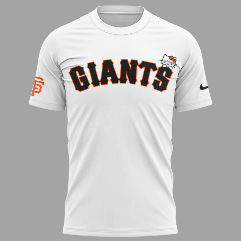 Limited Edition San Francisco Giants x Hello Kitty Night Tshirt 2025 - Image 2
