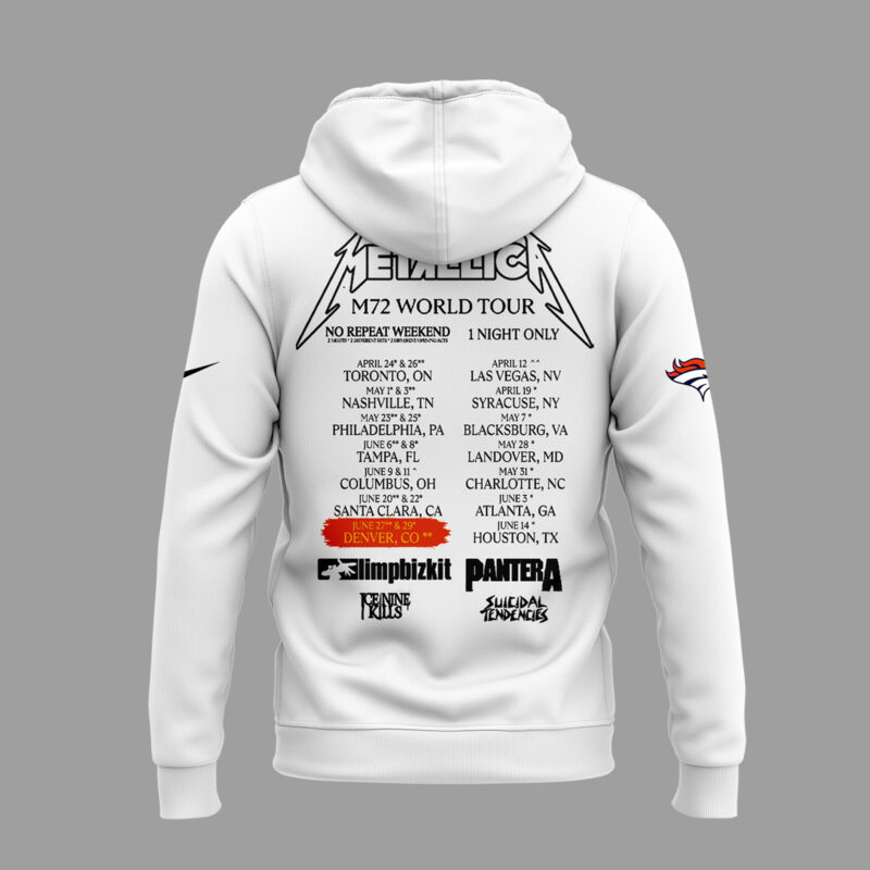 Exclusive Versio M72 World Tour x Denver Broncos ZipHoodie 2025 - Image 3