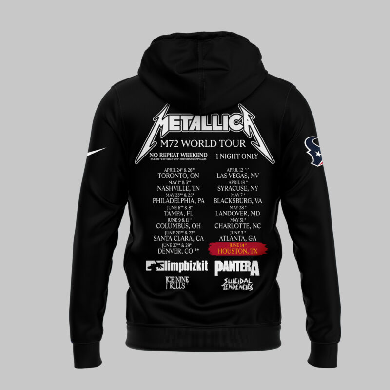 Exclusive Versio M72 World Tour x Houston Texans Black Hoodie 2025 - Image 3