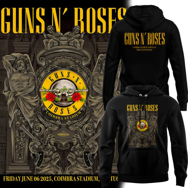 Limited Edition Guns N’ Roses World Tour to Portugal 2025 Hoodie