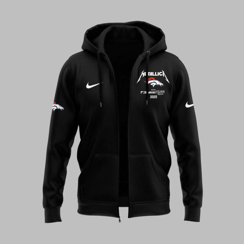 Exclusive Versio M72 World Tour x Denver Broncos Black ZipHoodie 2025 - Image 2