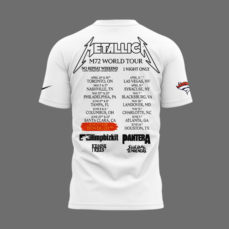 Exclusive Versio M72 World Tour x Denver Broncos Tshirt 2025 - Image 3