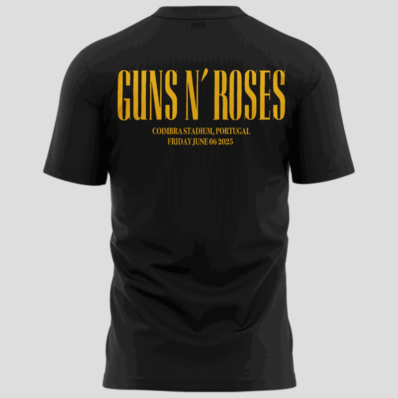 Limited Edition Guns N' Roses World Tour to Portugal 2025 Tshirt - Image 3