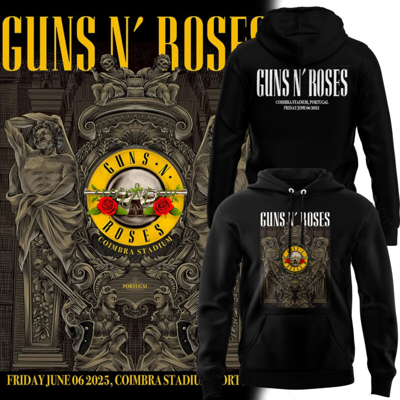 Limited Edition Guns N’ Roses World Tour to Portugal 2025 Hoodie
