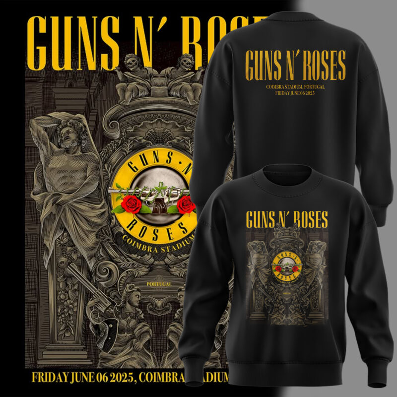 Limited Edition Guns N’ Roses World Tour to Portugal 2025 Sweatshirt