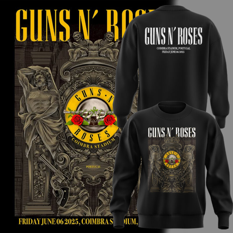 Limited Edition Guns N’ Roses World Tour to Portugal 2025 Sweatshirt