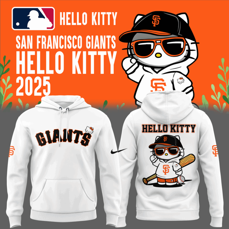 Limited Edition San Francisco Giants x Hello Kitty Night Hoodie 2025