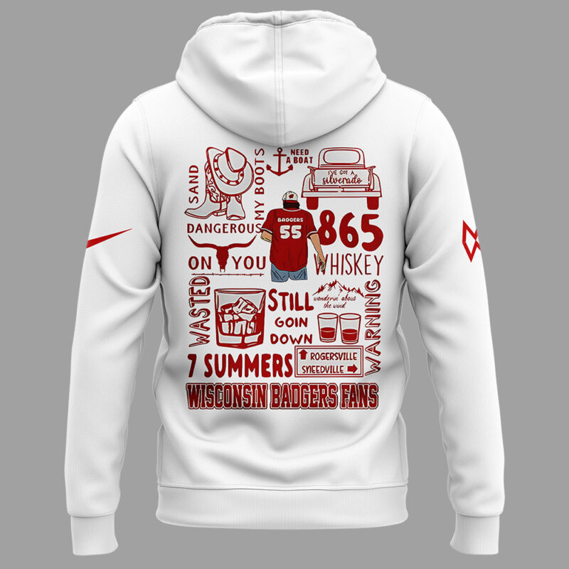 Exclusive Versio Morgan Wallen x Wisconsin Football ZipHoodie 2025 - Image 3