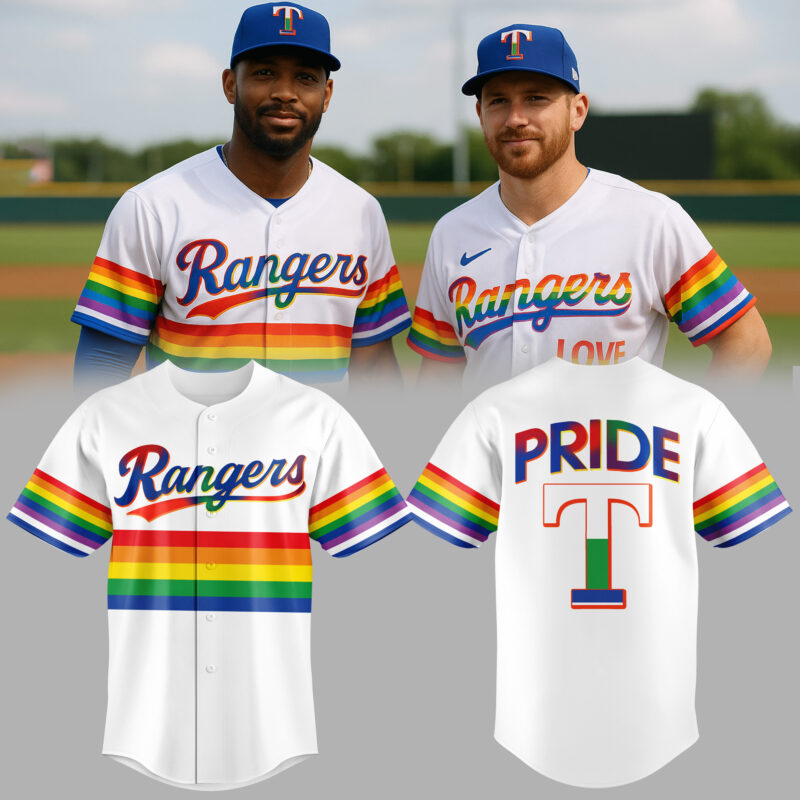 Texas Rangers pride night 2025 BASEBALL JERSEY