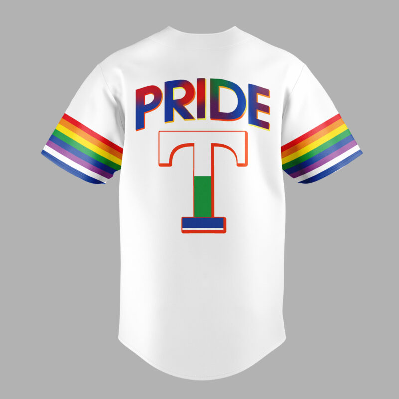 Texas Rangers pride night 2025 BASEBALL JERSEY - Image 3