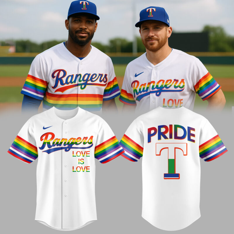 Texas Rangers pride night 2025 BASEBALL JERSEY