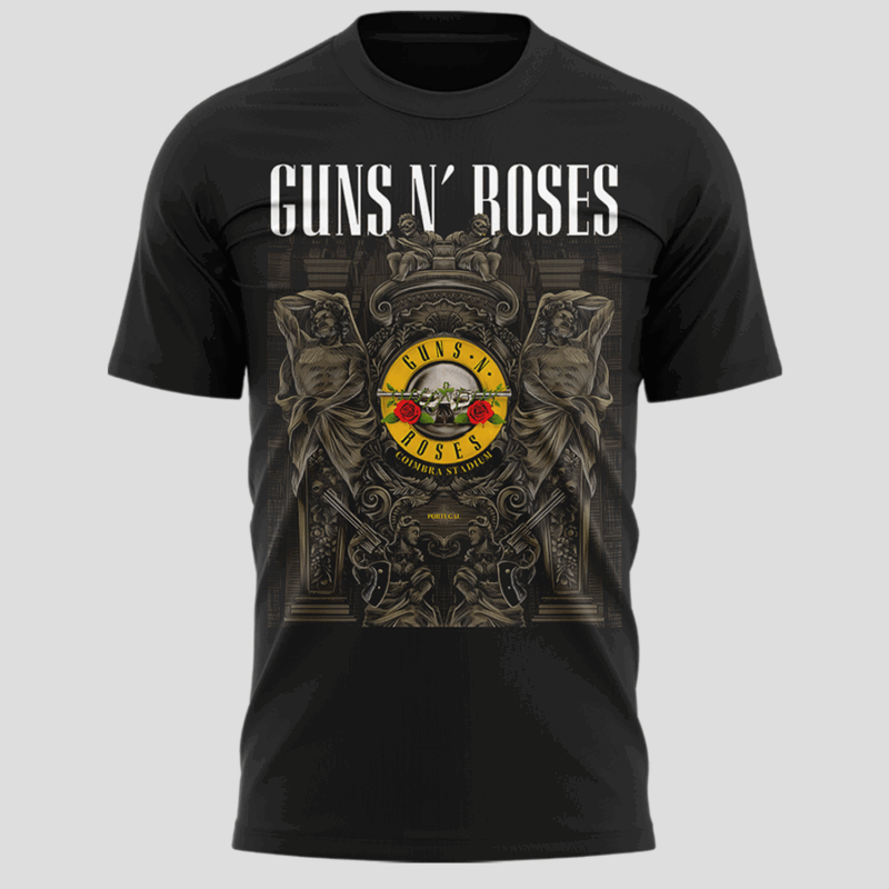 Limited Edition Guns N' Roses World Tour to Portugal 2025 Tshirt - Image 2