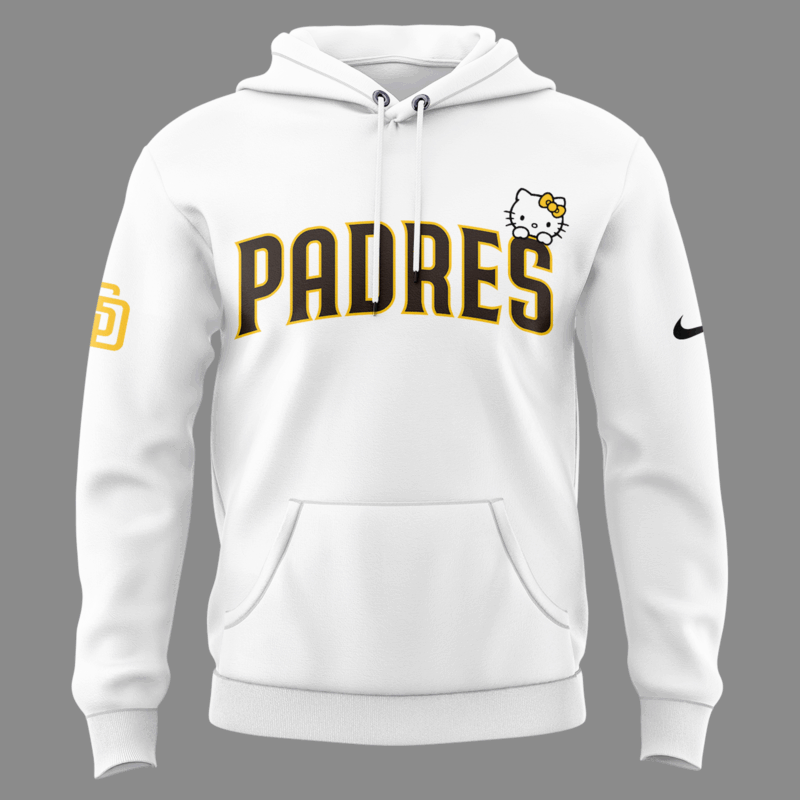 Limited Edition San Diego Padres x Hello Kitty Night Hoodie 2025 - Image 2