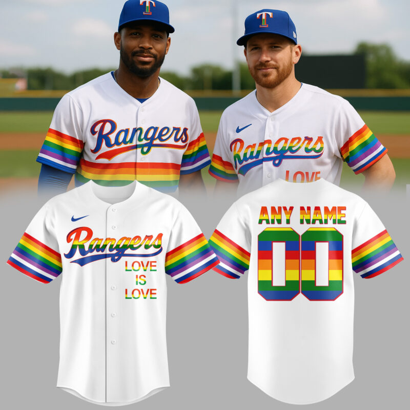 Texas Rangers pride night 2025 BASEBALL JERSEY