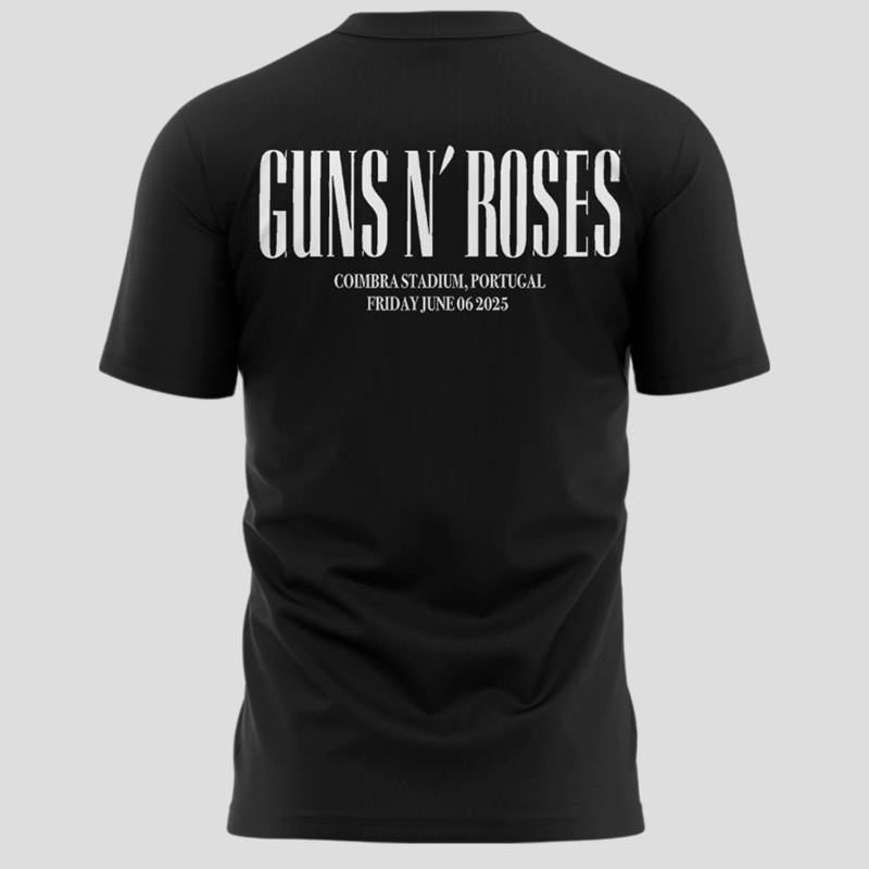 Limited Edition Guns N' Roses World Tour to Portugal 2025 Tshirt - Image 3