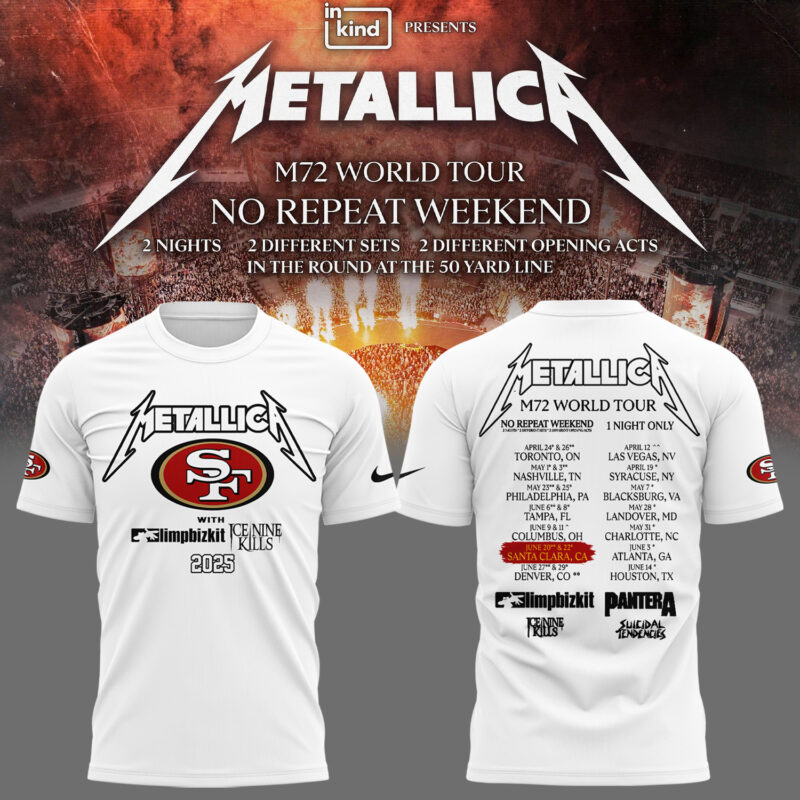 Exclusive Versio M72 World Tour x San Francisco 49ers Tshirt 2025