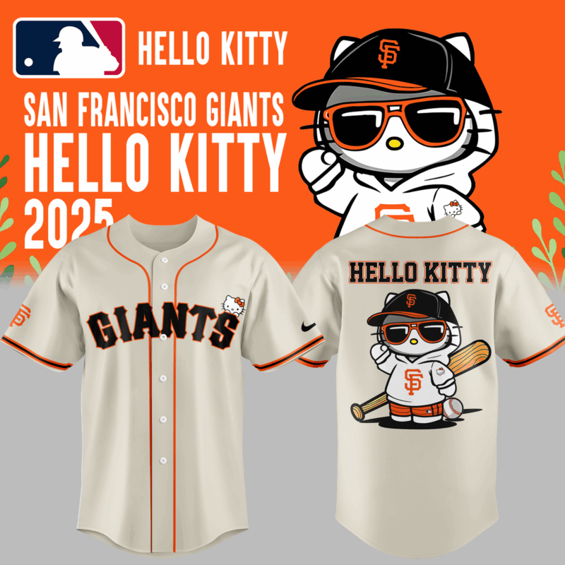 Limited Edition San Francisco Giants x Hello Kitty Night Jersey 2025