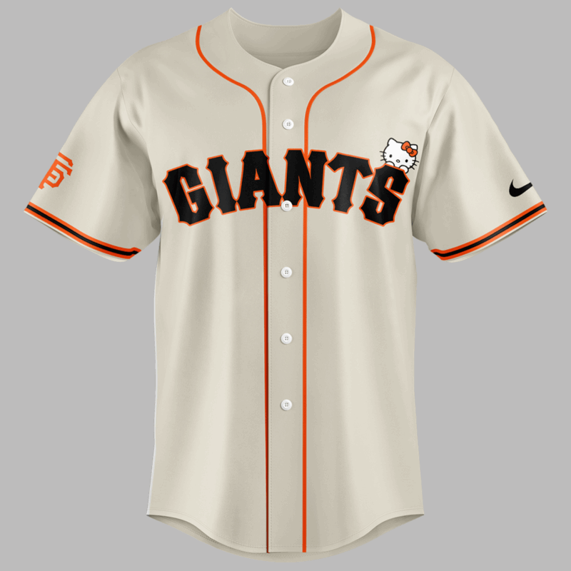 Limited Edition San Francisco Giants x Hello Kitty Night Jersey 2025 - Image 2