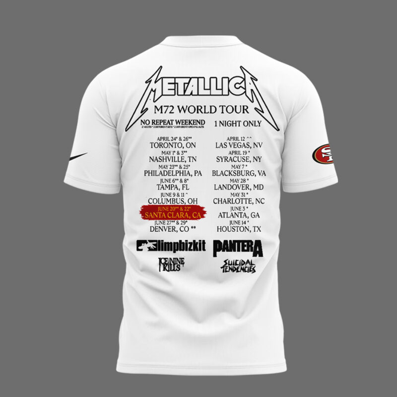 Exclusive Versio M72 World Tour x San Francisco 49ers Tshirt 2025 - Image 3