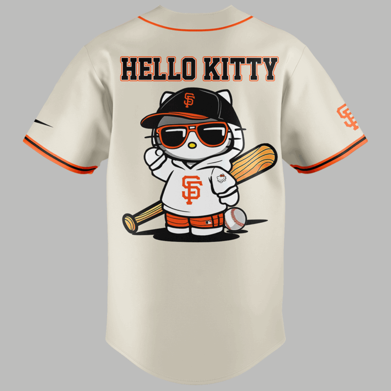 Limited Edition San Francisco Giants x Hello Kitty Night Jersey 2025 - Image 3