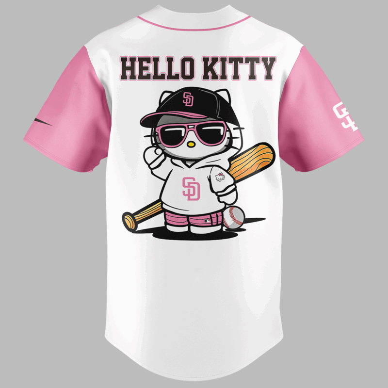Limited Edition San Diego Padres x Hello Kitty Night Jersey 2025 - Image 3