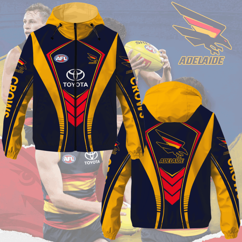 Crows We Fly As One Adelaide Football Club Newest Windbreaker Jacket MO V5