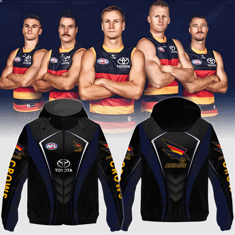 Crows We Fly As One Adelaide Football Club Newest Windbreaker Jacket MO V4