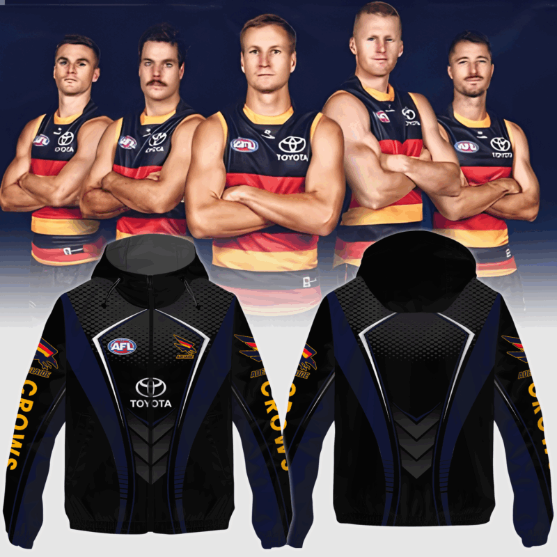 Crows We Fly As One Adelaide Football Club Newest Windbreaker Jacket MO V2