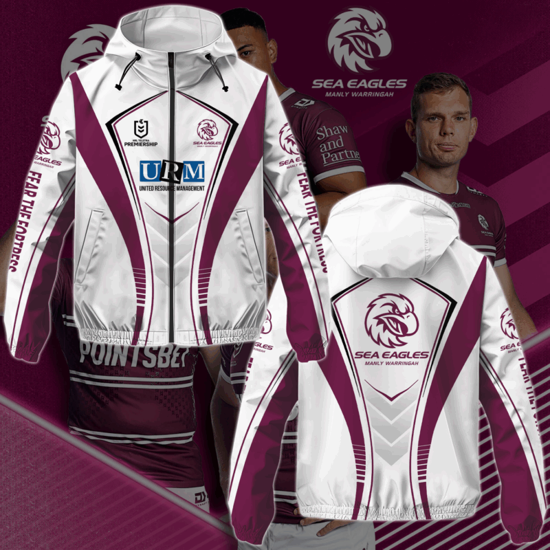 Fear The Fortress Limited Edition Manly Warringah Sea Eagles Newest Windbreaker Jacket MO V2