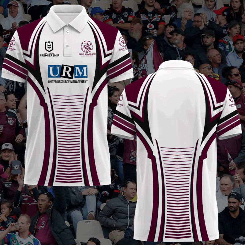 Manly Warringah Sea Eagles NRL Newest Polo Shirt Fear The Fortress MO V10