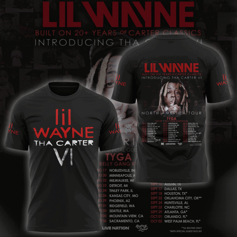 Lil Wayne  NORTH AMERICAN TOUR 2025 tshirt