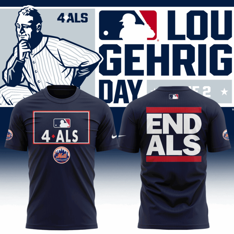 Exclusive Versio New York Mets Awareness to ALS Tshirt 2025