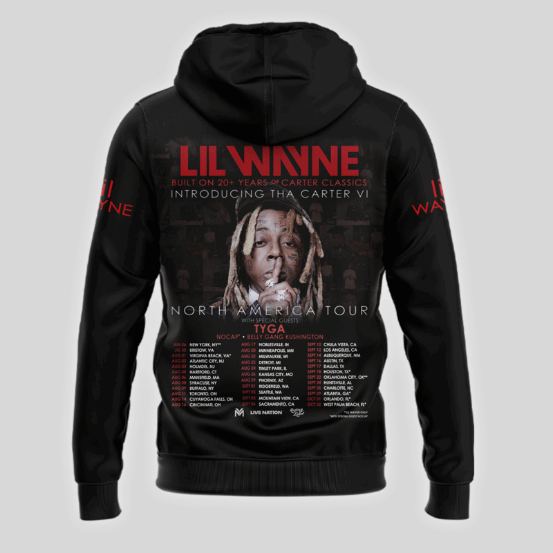 Lil Wayne 2025 NORTH AMERICAN TOUR Hoodie - Image 3