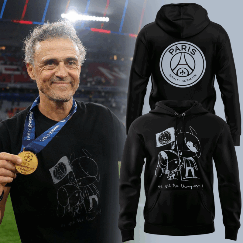 Luis Enrique Xana We Are The Champion Paris Saint Germain Hoodie - Special Edition