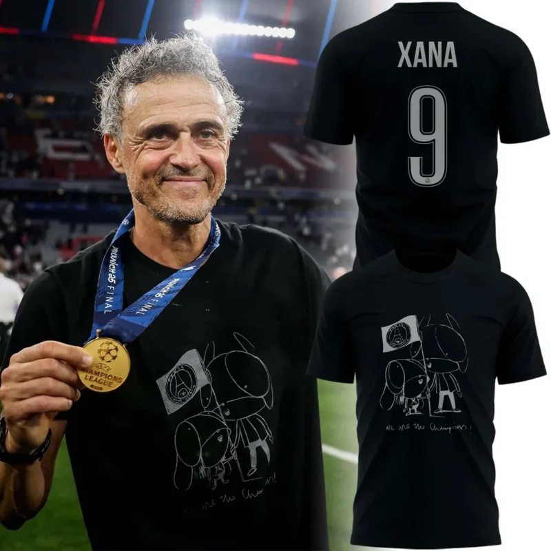 Luis Enrique Xana We Are The Champion Paris Saint Germain T-Shirt - Special Edition