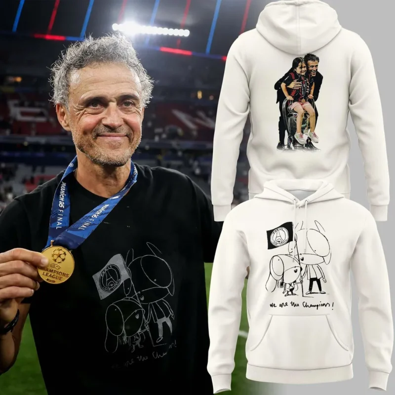 Luis Enrique Xana We Are The Champion Paris Saint Germain Hoodie - Limited Edition
