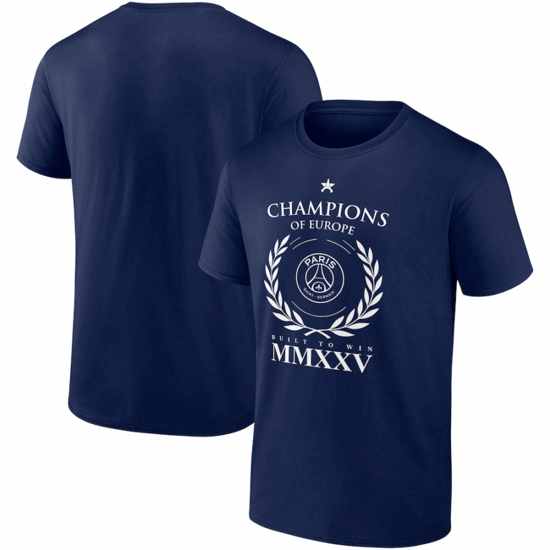 2025 Champions League Winners Laurel T-Shirt - Navy